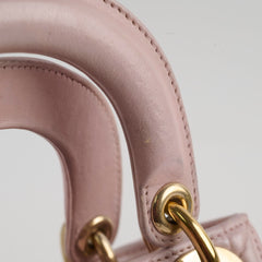 Christian Dior Lambskin Mini Lady Dior Baby Pink