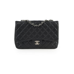 Chanel Jumbo Single Flap Caviar Black (12 Series)