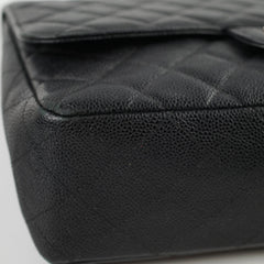 Chanel Jumbo Single Flap Caviar Black (12 Series)
