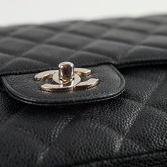 Chanel Jumbo Single Flap Caviar Black (12 Series)
