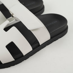 Hermes Chypre Sandals Size 37.5 White