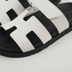 Hermes Chypre Sandals Size 37.5 White