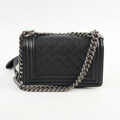 Chanel Caviar Small Boy Black Series 30
