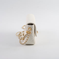 Chanel White Pearl Adjustable Stap