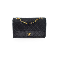 Chanel Vintage Timeless Classic Turn Lock Large Flap with Pochette Black