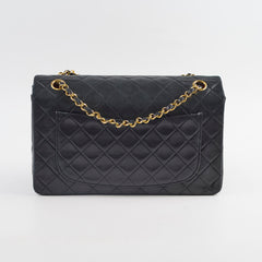 Chanel Vintage Timeless Classic Turn Lock Large Flap with Pochette Black
