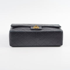 Chanel Vintage Timeless Classic Turn Lock Large Flap with Pochette Black