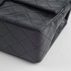 Chanel Vintage Timeless Classic Turn Lock Large Flap with Pochette Black