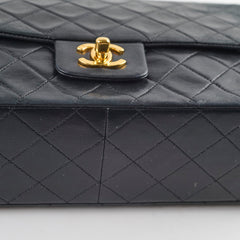 Chanel Vintage Timeless Classic Turn Lock Large Flap with Pochette Black