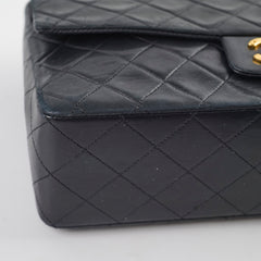 Chanel Vintage Timeless Classic Turn Lock Large Flap with Pochette Black