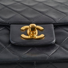 Chanel Vintage Timeless Classic Turn Lock Large Flap with Pochette Black