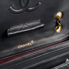 Chanel Vintage Timeless Classic Turn Lock Large Flap with Pochette Black