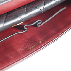 Chanel Vintage Timeless Classic Turn Lock Large Flap with Pochette Black