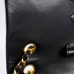 Chanel Vintage Timeless Classic Turn Lock Large Flap with Pochette Black