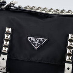 Prada New Vela Nylon Shoulder Bag Black