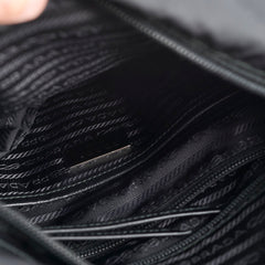 Prada New Vela Nylon Shoulder Bag Black