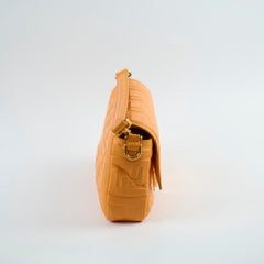 Fendi FF Baguette Clementine Lambskin Leather Medium
