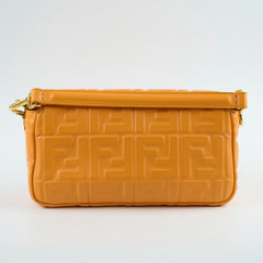 Fendi FF Baguette Clementine Lambskin Leather Medium