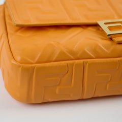 Fendi FF Baguette Clementine Lambskin Leather Medium