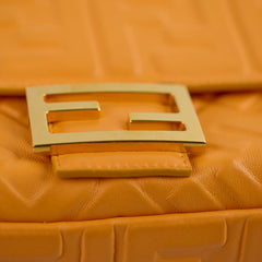 Fendi FF Baguette Clementine Lambskin Leather Medium