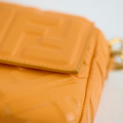 Fendi FF Baguette Clementine Lambskin Leather Medium