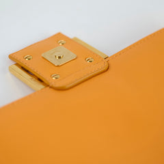 Fendi FF Baguette Clementine Lambskin Leather Medium
