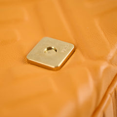 Fendi FF Baguette Clementine Lambskin Leather Medium