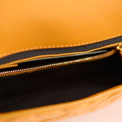 Fendi FF Baguette Clementine Lambskin Leather Medium