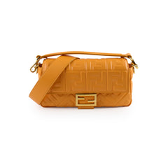 Fendi FF Baguette Clementine Lambskin Leather Medium