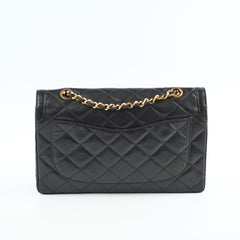Chanel Paris Lined Double Flap Black
