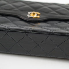 Chanel Paris Lined Double Flap Black