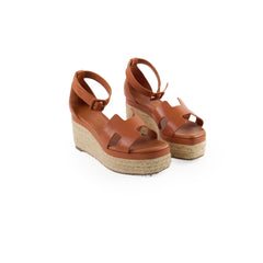 Hermes Elda Espadrilles Marron Glaise Size 38