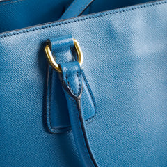Prada Saffiano Blue Tote