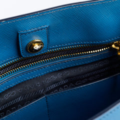 Prada Saffiano Blue Tote
