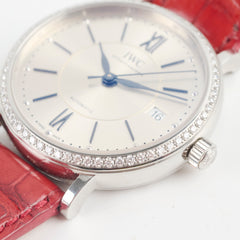 IWC Portofino Automatic Watch 37mm Silver Diamonds IWC458109