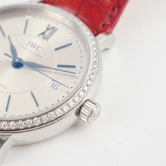 IWC Portofino Automatic Watch 37mm Silver Diamonds IWC458109