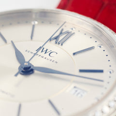 IWC Portofino Automatic Watch 37mm Silver Diamonds IWC458109