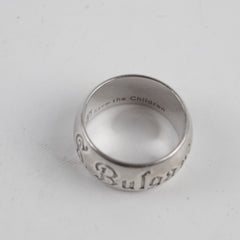 BvlgarI Save the Children Silver Ring Size 56