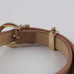 Bvlgari Leather Bracelet Beige