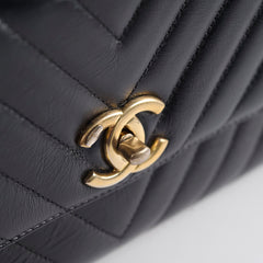 Deal of The Week - Chanel Medium Chevron Coco Handle Black