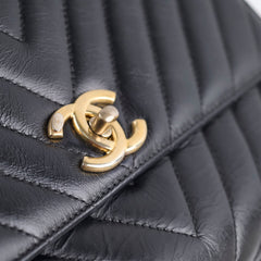 Deal of The Week - Chanel Medium Chevron Coco Handle Black