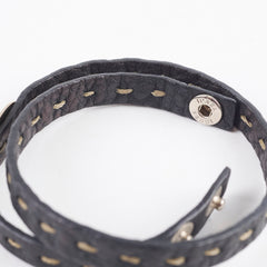Fendi Leather Selleria Bracelet Black
