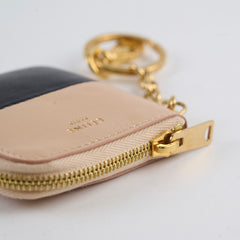 Celine Pouch Key Ring Black/Beige