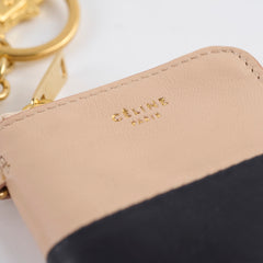 Celine Pouch Key Ring Black/Beige