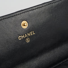 Chanel Lambskin Long Wallet Black