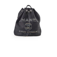 Chanel Deauville Backpack Navy Blue