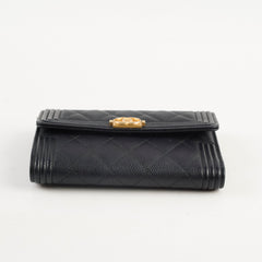 Chanel Boy Flap Wallet Caviar (25 Series)