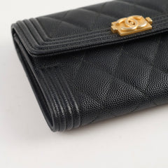 Chanel Boy Flap Wallet Caviar (25 Series)