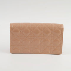 Christian Dior Lady Dior Pouch WOC Wallet On Chain Patent Blush