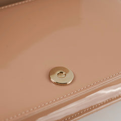 Christian Dior Lady Dior Pouch WOC Wallet On Chain Patent Blush